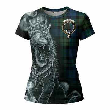 MacKie (McKie) Tartan Women T shirt Roaring Lion Heritage