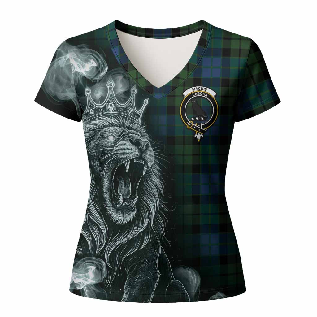 MacKie (McKie) Tartan Women T shirt Roaring Lion Heritage