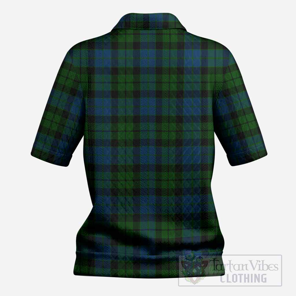 MacKie (McKie) Tartan Women’s Polo Sweater Top with Family Crest
