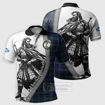 Tartan Vibes Clothing MacKinlay (McKinlay) Tartan Clan Crest Polo Shirt with Highlander Warrior Celtic Style