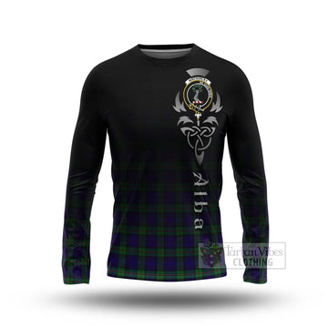 Tartan Vibes Clothing MacKinlay (McKinlay) Tartan Long Sleeve T-Shirt Featuring Alba Gu Brath Family Crest Celtic Inspired