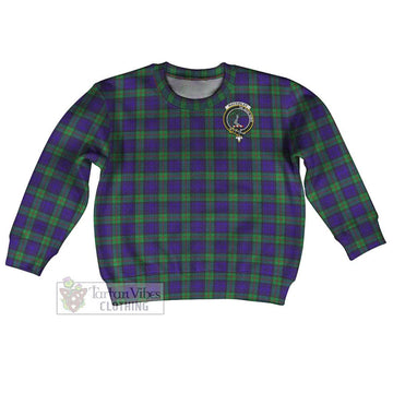 Tartan Vibes Clothing MacKinlay (McKinlay) Tartan Kid Ugly Sweater with Family Crest