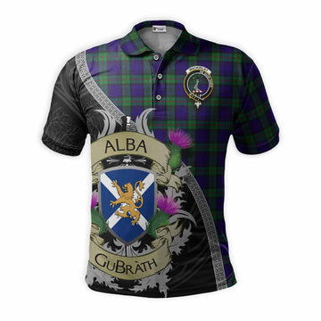 Tartan Vibes Clothing MacKinlay (McKinlay) Tartan Family Crest Polo Shirt Lion Rampant Royal Thistle Shield Celtic Inspired