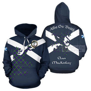 Tartan Vibes Clothing MacKinlay (McKinlay) Tartan Lion Rampant Hoodie – Proudly Display Your Heritage with Alba Gu Brath and Clan Name