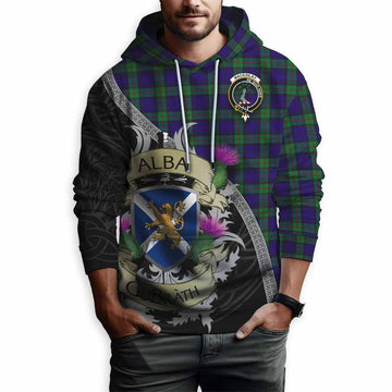 Tartan Vibes Clothing MacKinlay (McKinlay) Tartan Family Crest Hoodie Lion Rampant Royal Thistle Shield Celtic Inspired