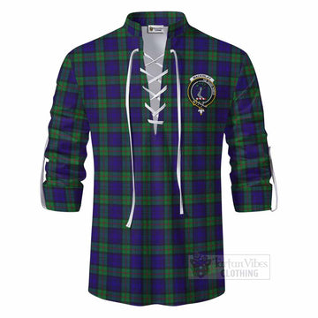 Tartan Vibes Clothing MacKinlay (McKinlay) Tartan Ghillie Kilt Shirt with Family Crest DNA In Me Style