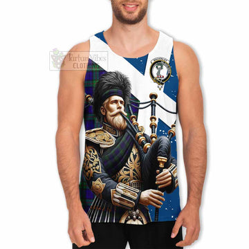 MacKinlay (McKinlay) Tartan Men's Tank Top with Family Crest Scottish Bagpiper Vibes