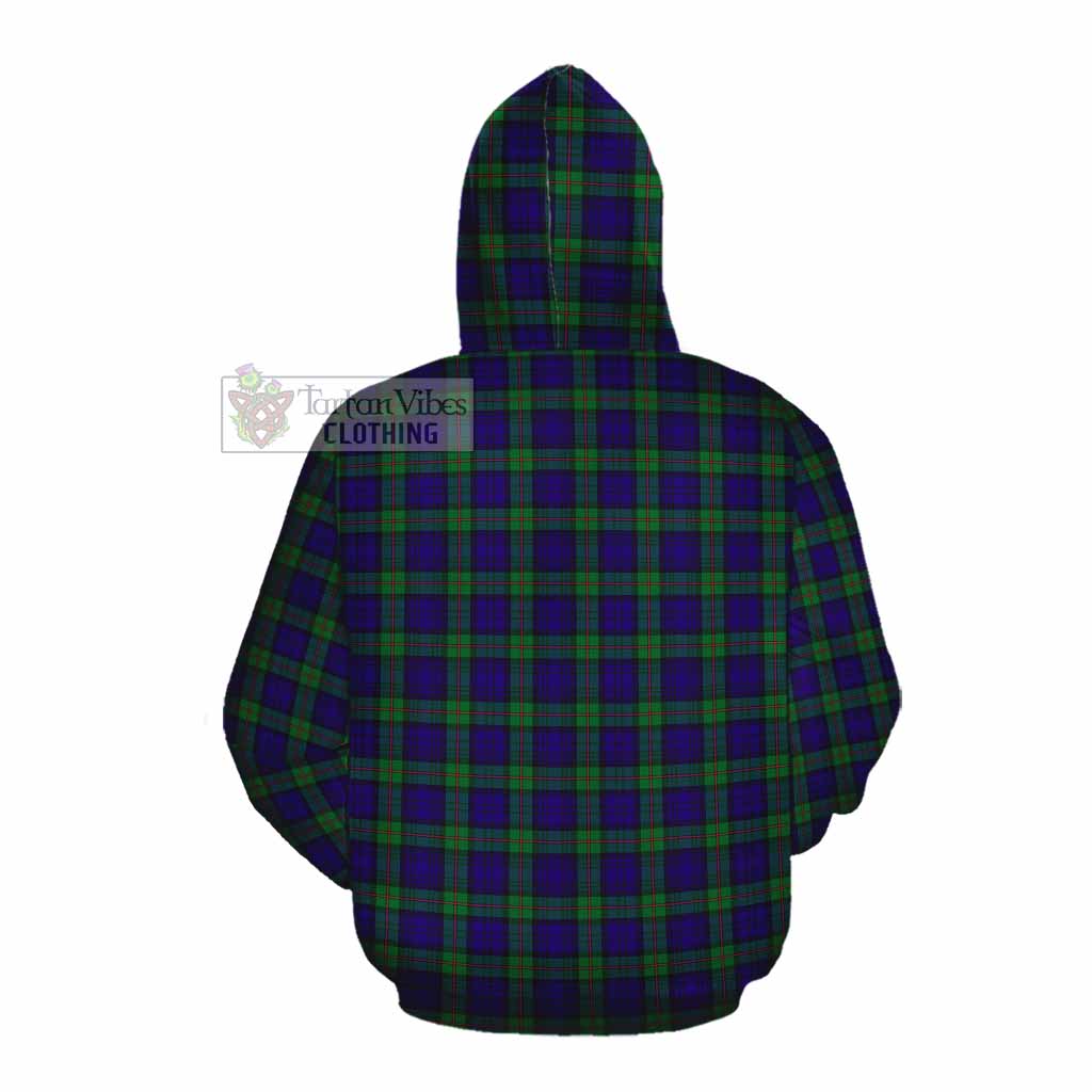 Tartan Vibes Clothing MacKinlay (McKinlay) Tartan Cotton Hoodie with Family Crest DNA In Me Style