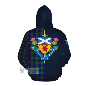 Tartan Vibes Clothing MacKinlay (McKinlay) Tartan Cotton Hoodie Alba with Scottish Lion Royal Arm Half Style