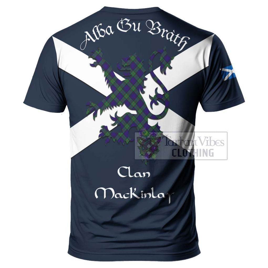 Tartan Vibes Clothing MacKinlay (McKinlay) Tartan Lion Rampant T-Shirt – Proudly Display Your Heritage with Alba Gu Brath and Clan Name