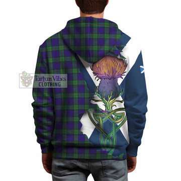 Tartan Vibes Clothing MacKinlay (McKinlay) Tartan Family Crest Hoodie Scottish Thistle Celtic Inspired