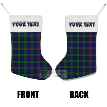 Tartan Vibes Clothing MacKinlay (McKinlay) Tartan Christmas Stocking with Personalized Text