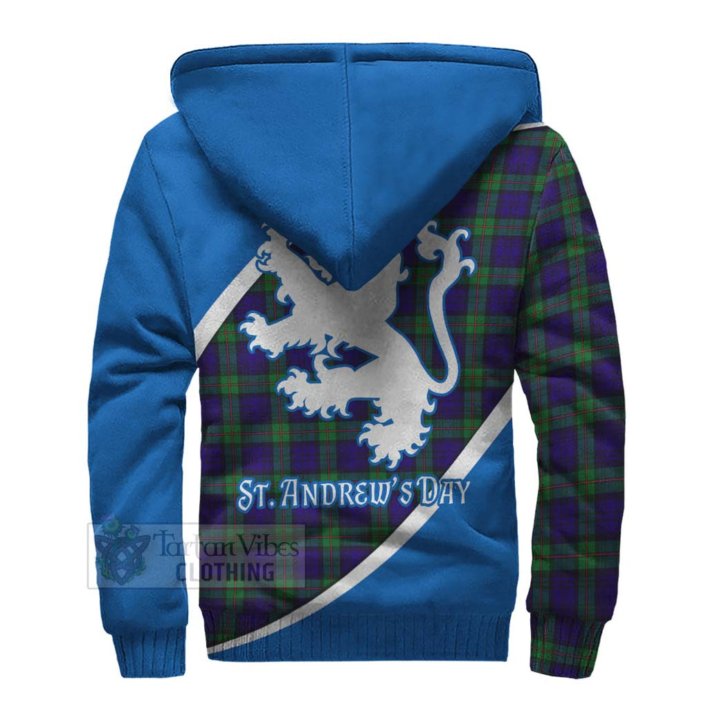 Tartan Vibes Clothing MacKinlay (McKinlay) Family Crest Tartan Sherpa Hoodie Celebrate Saint Andrew's Day in Style