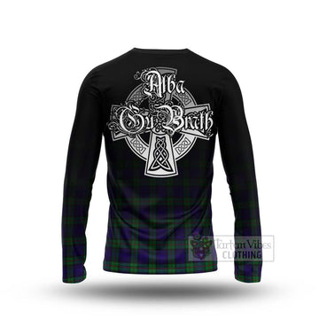 Tartan Vibes Clothing MacKinlay (McKinlay) Tartan Long Sleeve T-Shirt Featuring Alba Gu Brath Family Crest Celtic Inspired
