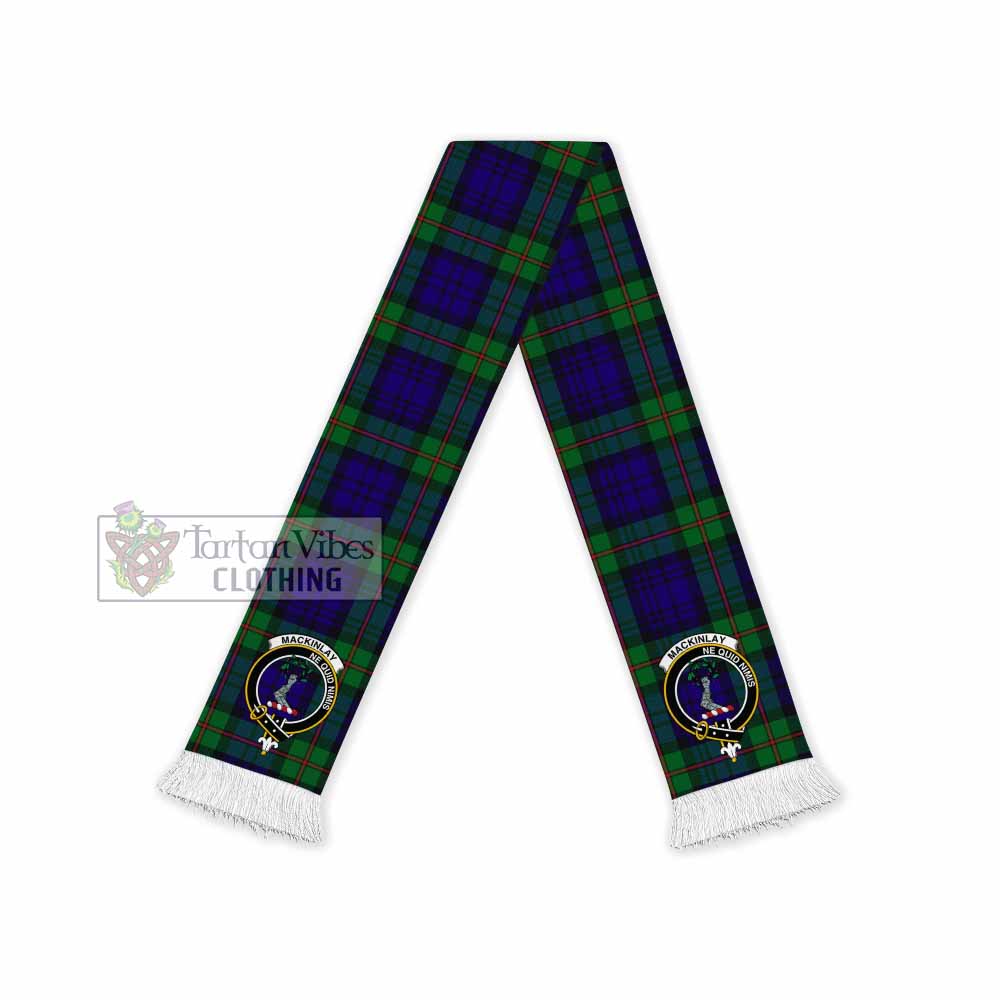 Tartan Vibes Clothing MacKinlay (McKinlay) Tartan Ruffneck Scarf with Family Crest