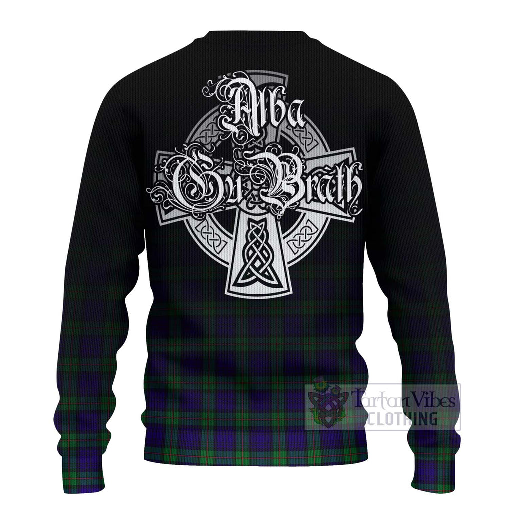 Tartan Vibes Clothing MacKinlay (McKinlay) Tartan Knitted Sweater Featuring Alba Gu Brath Family Crest Celtic Inspired