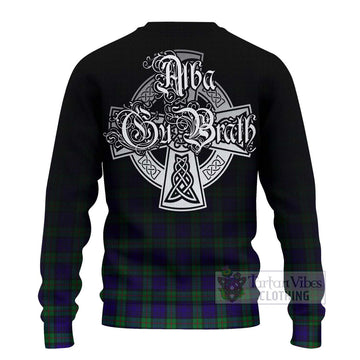 Tartan Vibes Clothing MacKinlay (McKinlay) Tartan Knitted Sweater Featuring Alba Gu Brath Family Crest Celtic Inspired