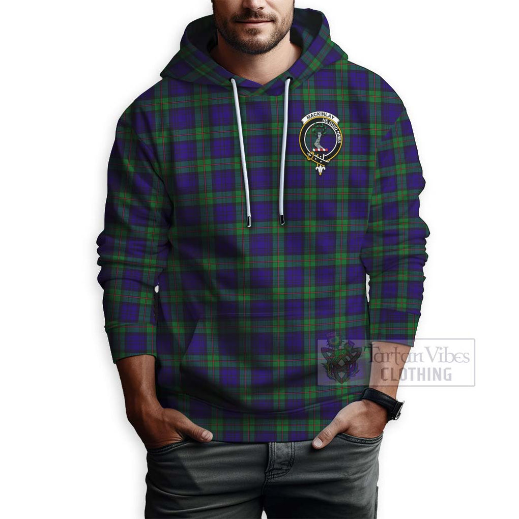 Tartan Vibes Clothing MacKinlay (McKinlay) Tartan Hoodie with Family Crest and Bearded Skull Holding Bottles of Whiskey