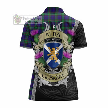 Tartan Vibes Clothing MacKinlay (McKinlay) Tartan Family Crest Women's Polo Shirt Lion Rampant Royal Thistle Shield Celtic Inspired