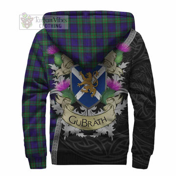 Tartan Vibes Clothing MacKinlay (McKinlay) Tartan Family Crest Sherpa Hoodie Lion Rampant Royal Thistle Shield Celtic Inspired