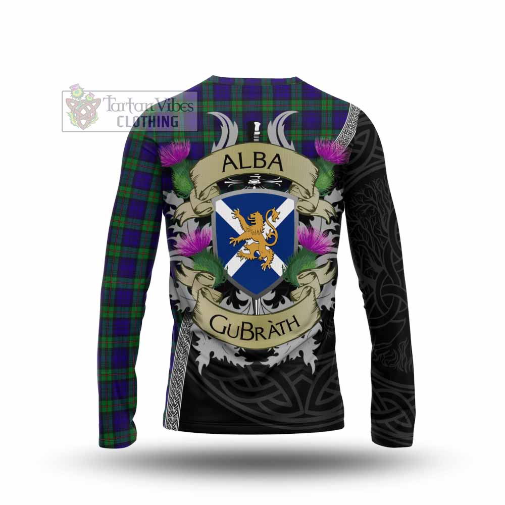 Tartan Vibes Clothing MacKinlay (McKinlay) Tartan Family Crest Long Sleeve T-Shirt Lion Rampant Royal Thistle Shield Celtic Inspired