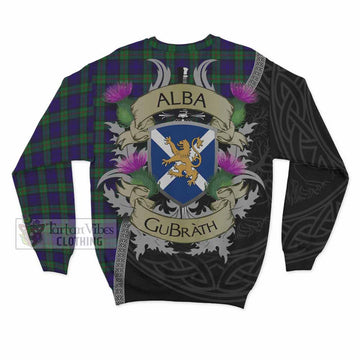 Tartan Vibes Clothing MacKinlay (McKinlay) Tartan Family Crest Sweatshirt Lion Rampant Royal Thistle Shield Celtic Inspired