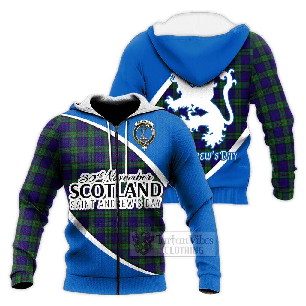 Tartan Vibes Clothing MacKinlay (McKinlay) Family Crest Tartan Knitted Hoodie Celebrate Saint Andrew's Day in Style