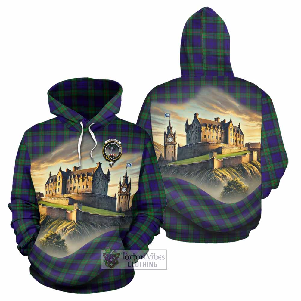 Tartan Vibes Clothing MacKinlay (McKinlay) Tartan Family Crest Hoodie with Scottish Ancient Castle Style