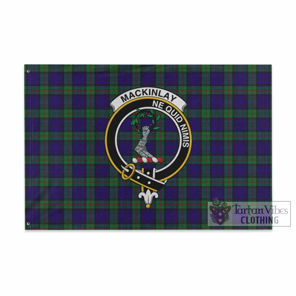 Tartan Vibes Clothing MacKinlay (McKinlay) Tartan House Flag with Family Crest