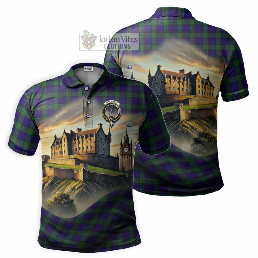 Tartan Vibes Clothing MacKinlay (McKinlay) Tartan Family Crest Polo Shirt with Scottish Ancient Castle Stype