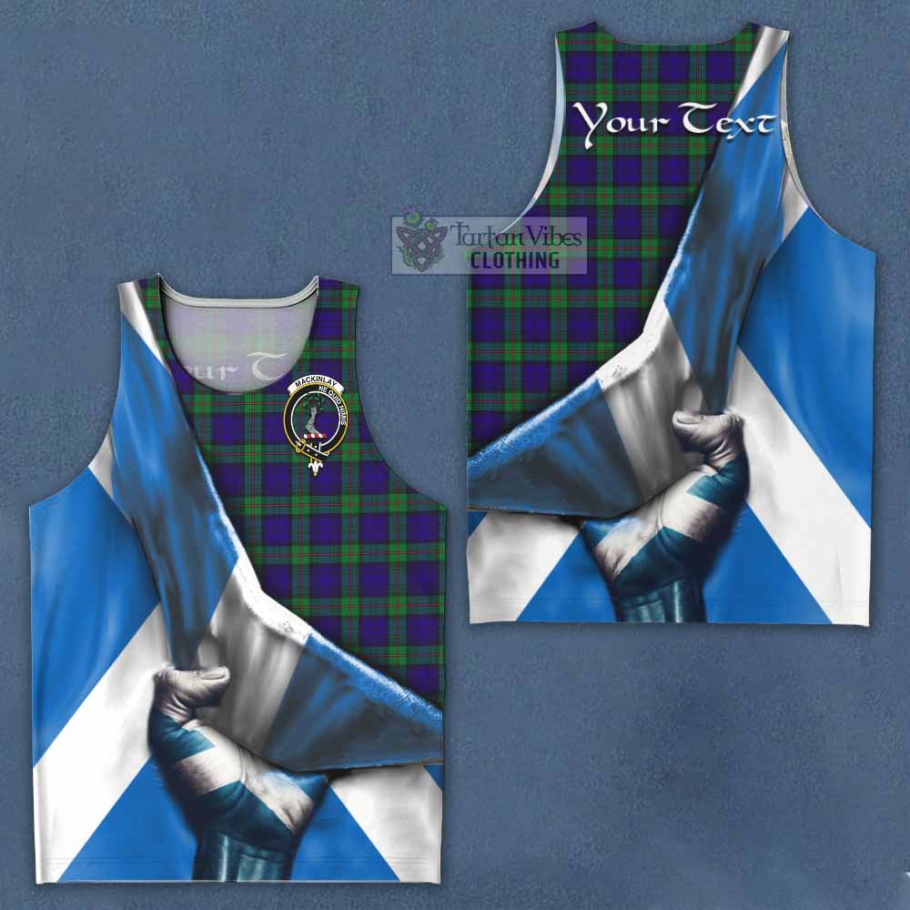 Tartan Vibes Clothing MacKinlay (McKinlay) Tartan Men's Tank Top with Family Crest Scotland Patriotic Style