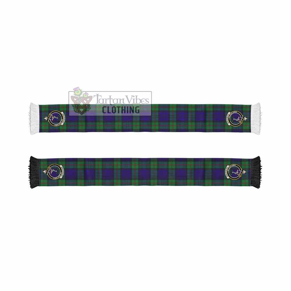 Tartan Vibes Clothing MacKinlay (McKinlay) Tartan Ruffneck Scarf with Family Crest
