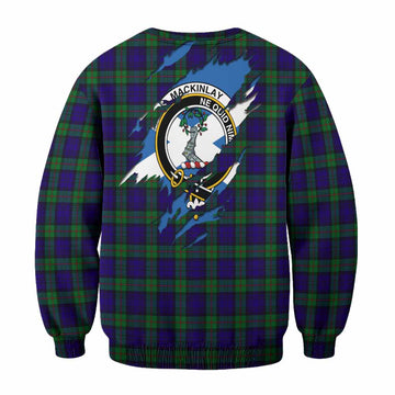 MacKinlay (McKinlay) Clan Crest In Me Tartan Sweatshirt Scotland Flag Style