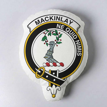 MacKinlay (McKinlay) Clan Crest Shaped Throw Pillow, Scottish Clan Badge Decorative Pillow