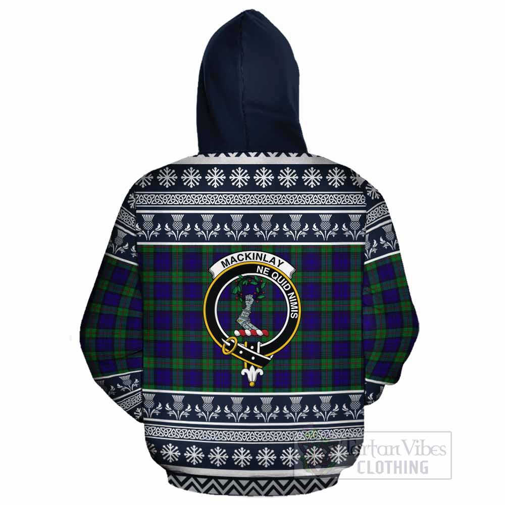 MacKinlay (McKinlay) Clan Tartan Christmas Cotton Hoodie with Family Crest - Tartan Vibes Clothing
