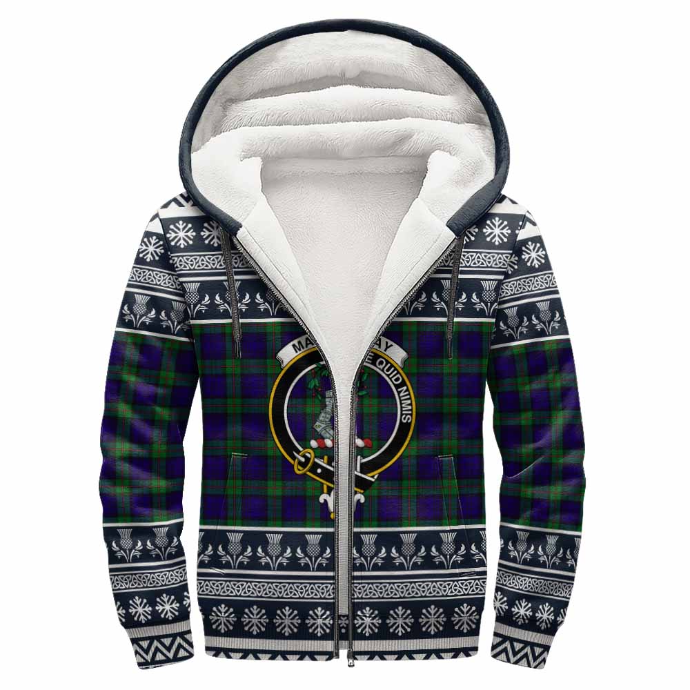 MacKinlay (McKinlay) Clan Tartan Christmas Fleece Hoodie with Family Crest - Tartan Vibes Clothing