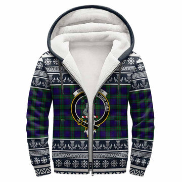 MacKinlay (McKinlay) Clan Tartan Christmas Fleece Hoodie with Family Crest - Tartan Vibes Clothing