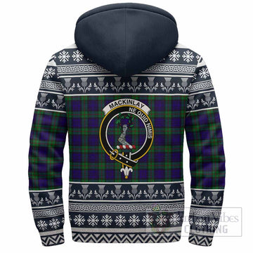 MacKinlay (McKinlay) Clan Tartan Christmas Fleece Hoodie with Family Crest - Tartan Vibes Clothing