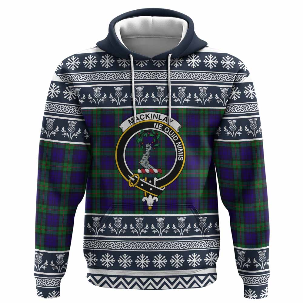 MacKinlay (McKinlay) Clan Tartan Christmas Hoodie with Family Crest - Tartan Vibes Clothing