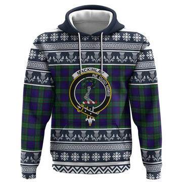 MacKinlay (McKinlay) Clan Tartan Christmas Hoodie with Family Crest - Tartan Vibes Clothing