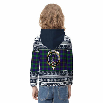 MacKinlay (McKinlay) Clan Tartan Christmas Kid Hoodie with Family Crest - Tartan Vibes Clothing