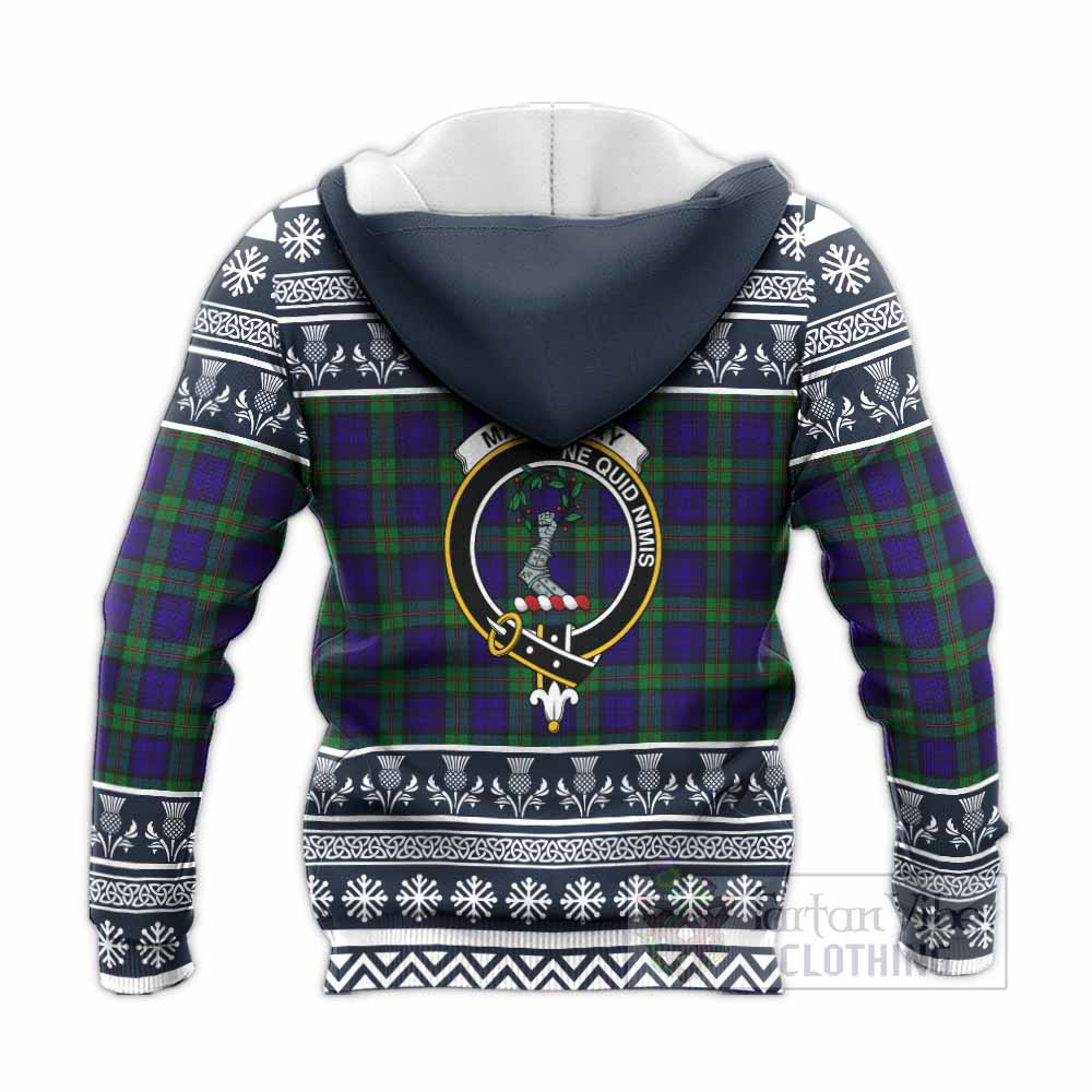 MacKinlay (McKinlay) Clan Tartan Christmas Knitted Hoodie with Family Crest - Tartan Vibes Clothing