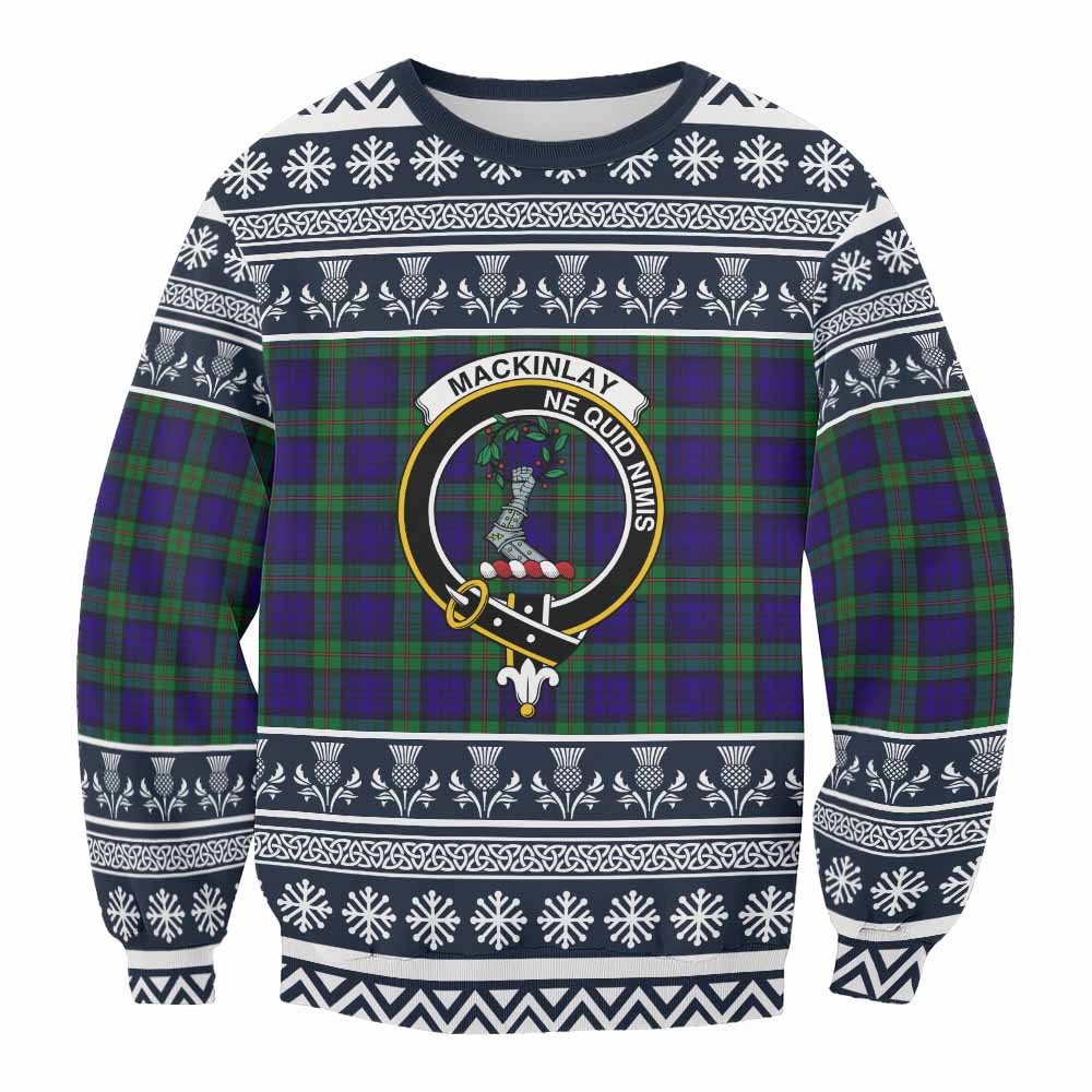 MacKinlay (McKinlay) Clan Tartan Christmas Sweatshirt with Family Crest - Tartan Vibes Clothing