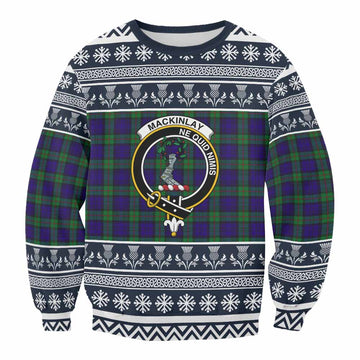 MacKinlay (McKinlay) Clan Tartan Christmas Sweatshirt with Family Crest - Tartan Vibes Clothing