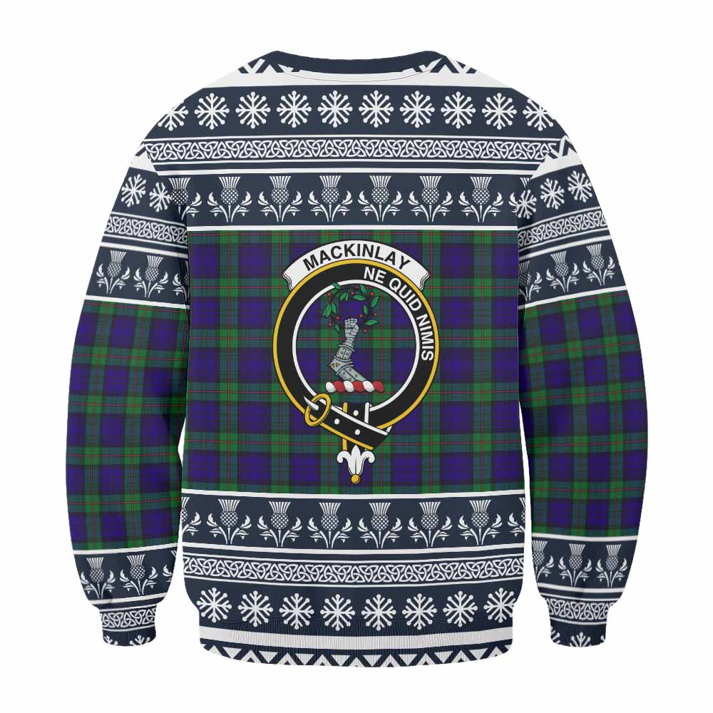MacKinlay (McKinlay) Clan Tartan Christmas Sweatshirt with Family Crest - Tartan Vibes Clothing