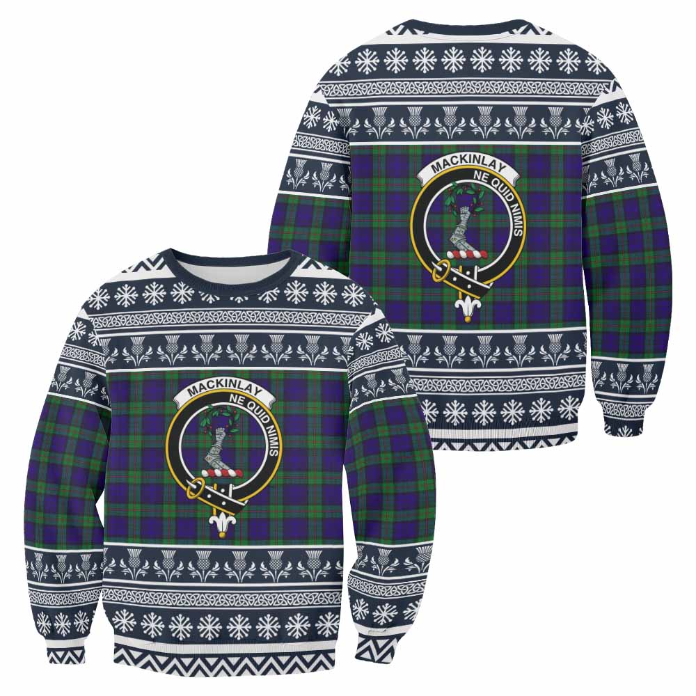 MacKinlay (McKinlay) Clan Tartan Christmas Sweatshirt with Family Crest - Tartan Vibes Clothing