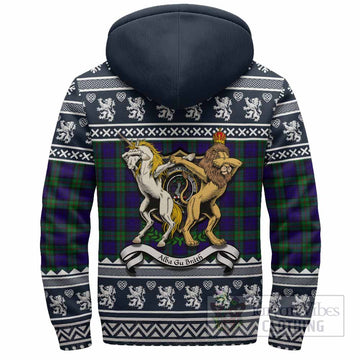 MacKinlay (McKinlay) Clan Tartan Crest Christmas Fleece Hoodie Coat of Arms Funny Style - Tartan Vibes Clothing