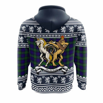 MacKinlay (McKinlay) Clan Tartan Crest Christmas Hoodie Coat of Arms Funny Style - Tartan Vibes Clothing