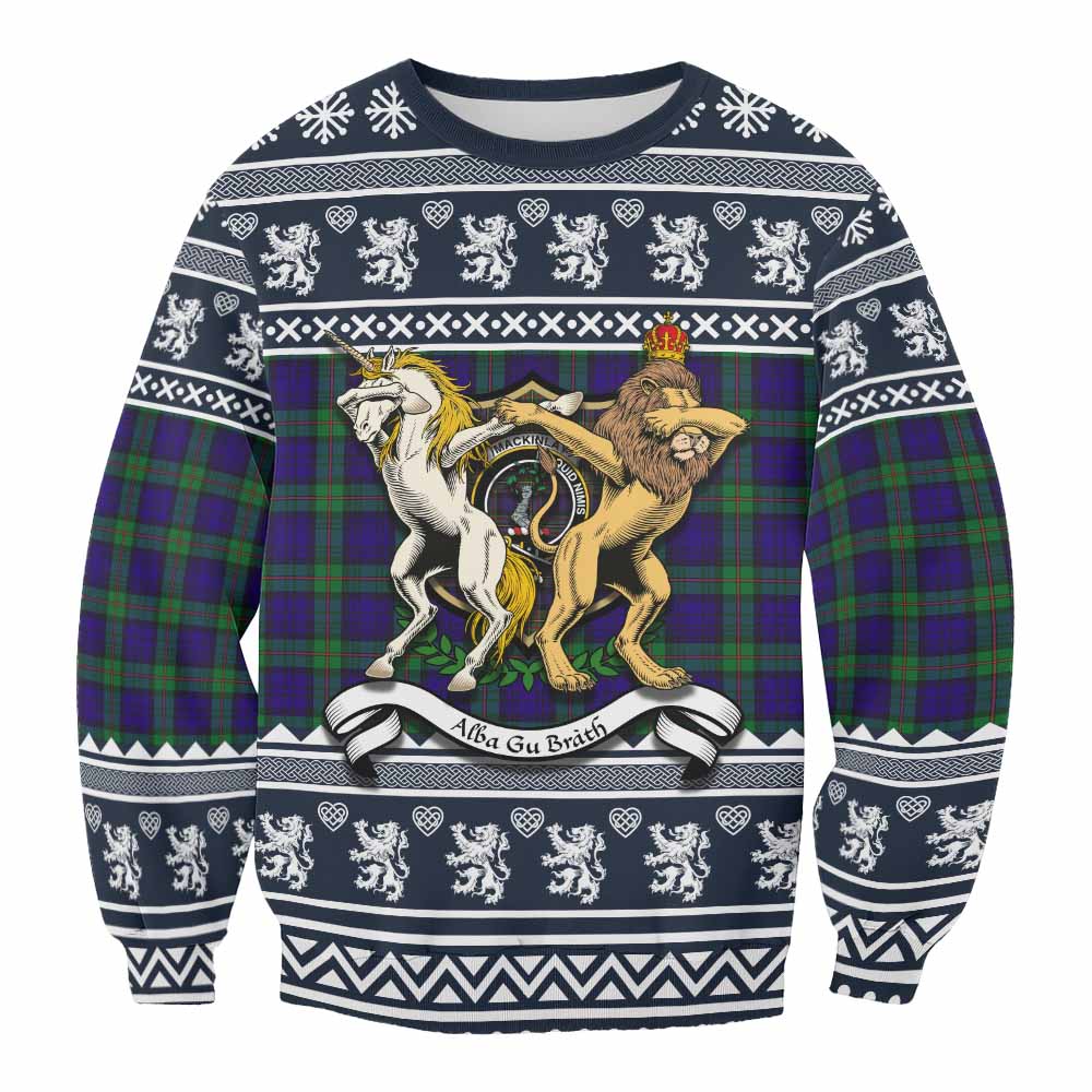 MacKinlay (McKinlay) Clan Tartan Crest Christmas Sweatshirt Coat of Arms Funny Style - Tartan Vibes Clothing