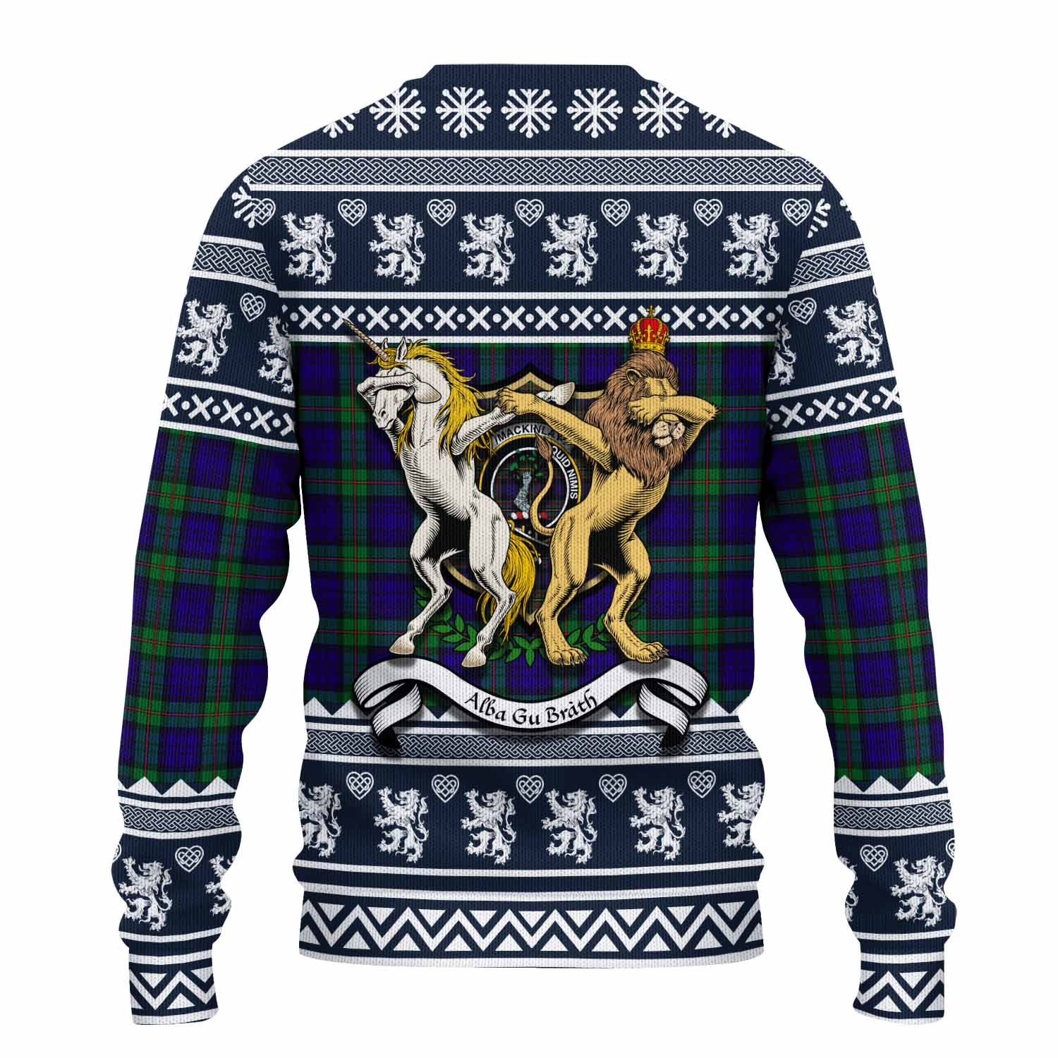 MacKinlay (McKinlay) Clan Tartan Crest Christmas Ugly Sweater Coat of Arms Funny Style - Tartan Vibes Clothing